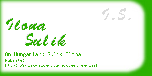 ilona sulik business card